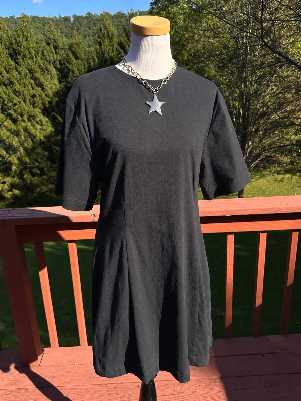 Abercrombie & Fitch Black Short-Sleeve Mini Dress